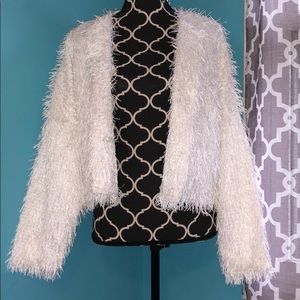 White Sparkle Fringe Festival Jacket